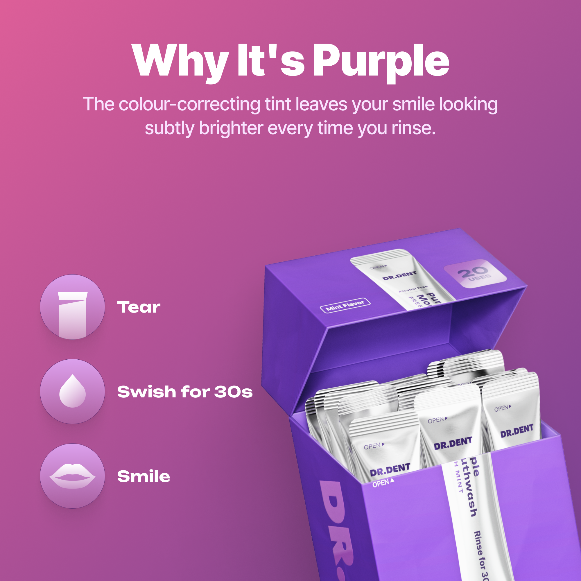 Purple Colour-Correcting Mouthwash