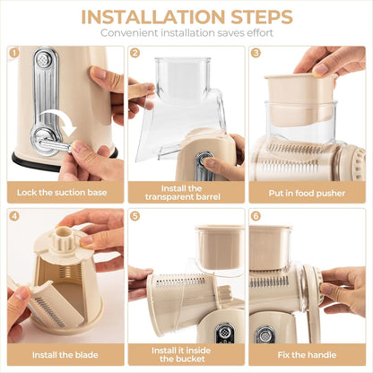 SpinPrep Rotating Food Grater Chopper