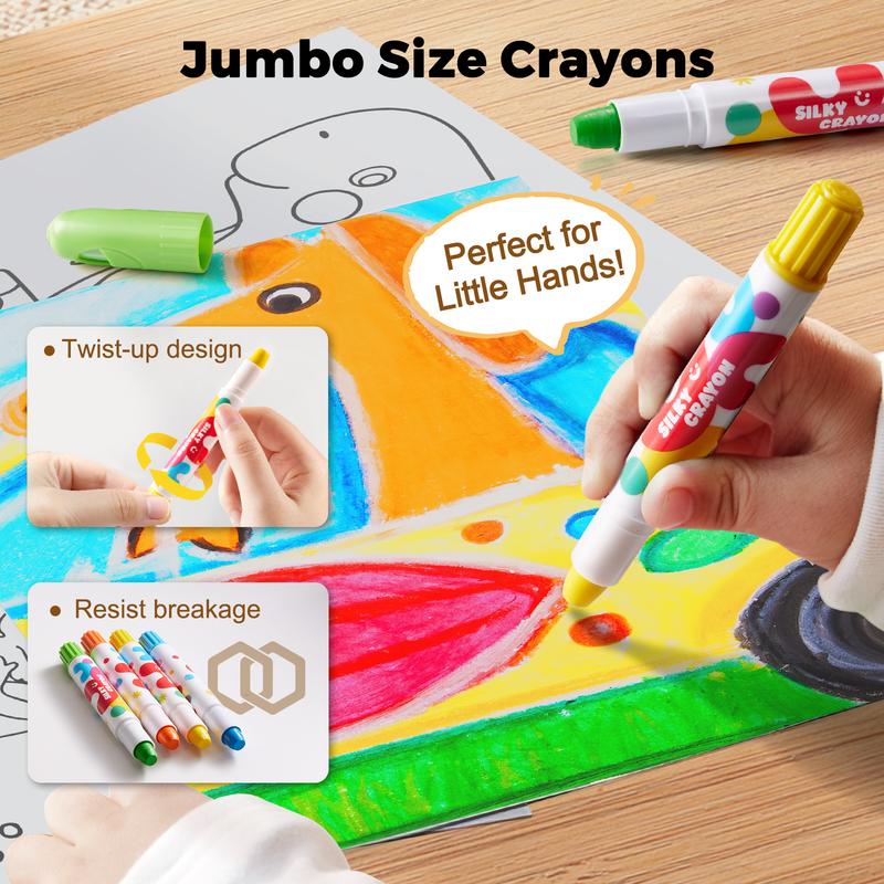 TwistBloom Jumbo Silky Crayons