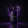 Purple Colour-Correcting Mouthwash - dramatic purple liquid splash on dark background